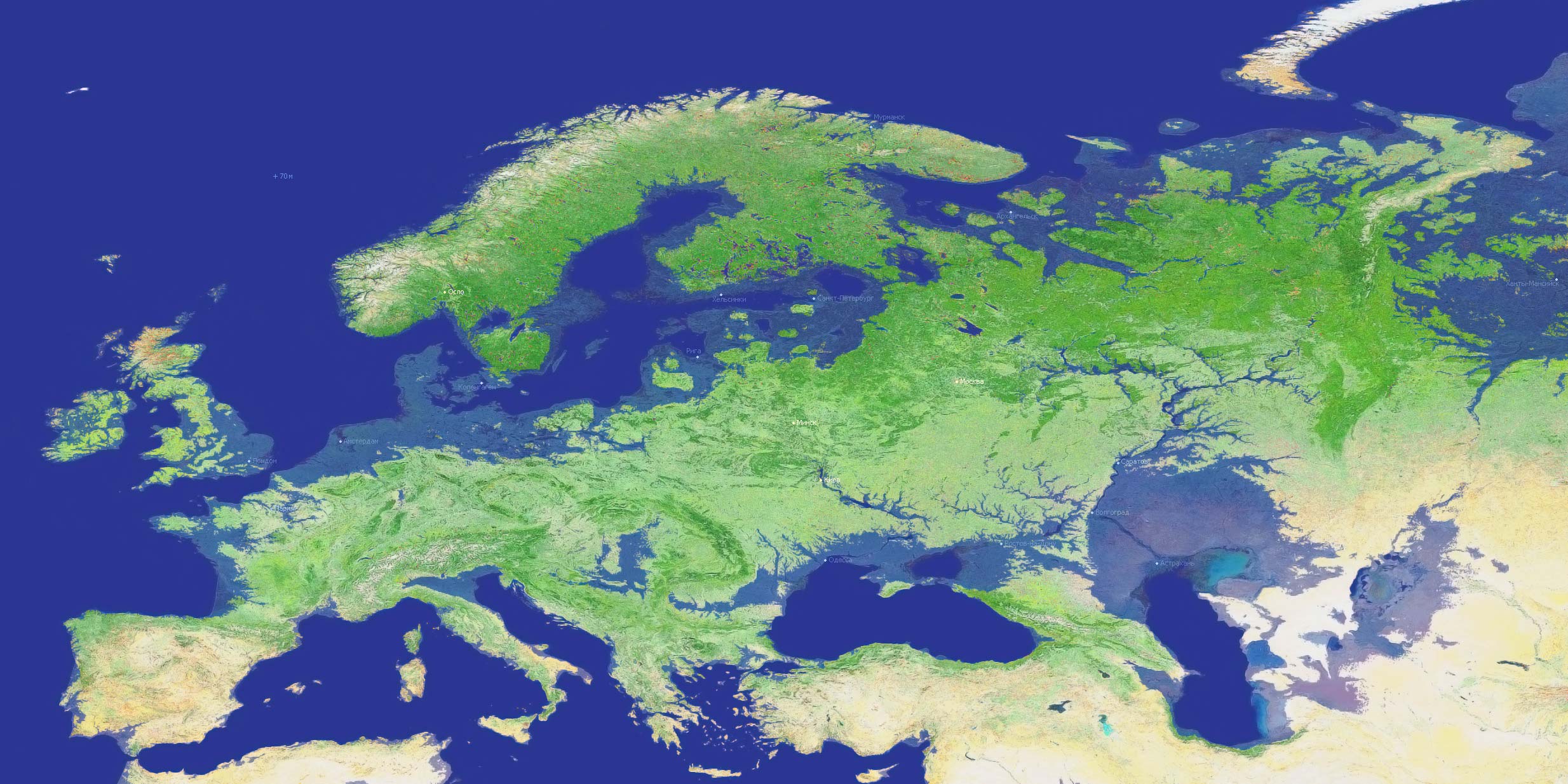 Карта повышения уровня. Карта Европы после таяния ледников.