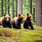 Three_bears_in_a_pine_forest_0.jpg
